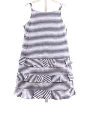 Florence Eiseman Navy and White Striped Seersucker Sundress NWT SZ 7